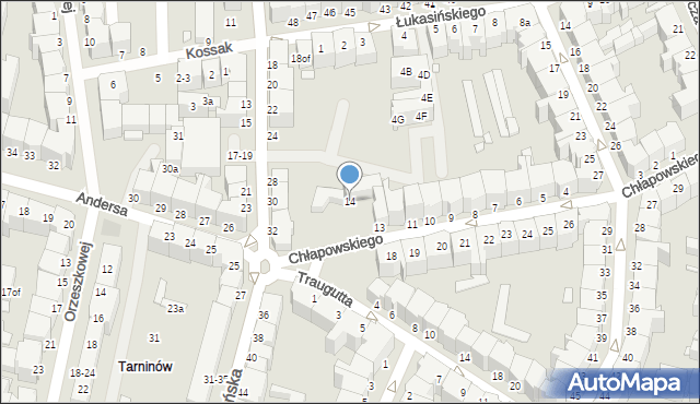 Legnica, Chłapowskiego Dezyderego, gen., 14, mapa Legnicy