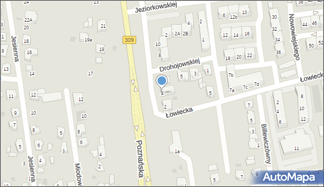 Leszno, Chocimska, 4, mapa Leszno