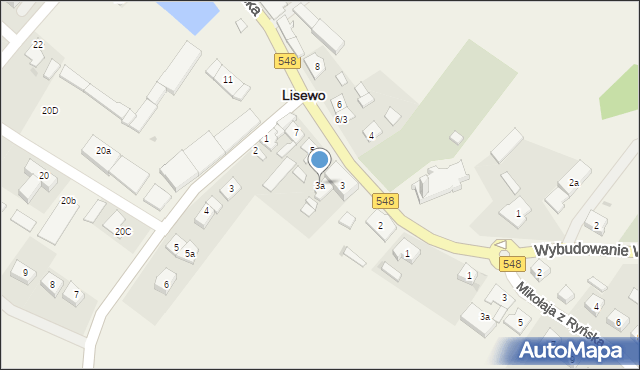 Lisewo, Chełmińska, 3a, mapa Lisewo