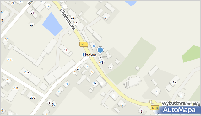 Lisewo, Chełmińska, 6, mapa Lisewo