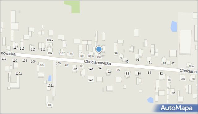 Łódź, Chocianowicka, 101, mapa Łodzi