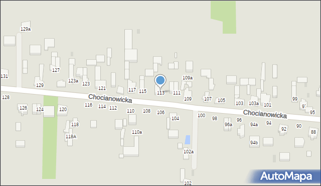 Łódź, Chocianowicka, 113, mapa Łodzi