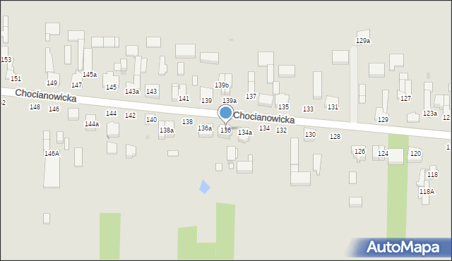 Łódź, Chocianowicka, 136, mapa Łodzi