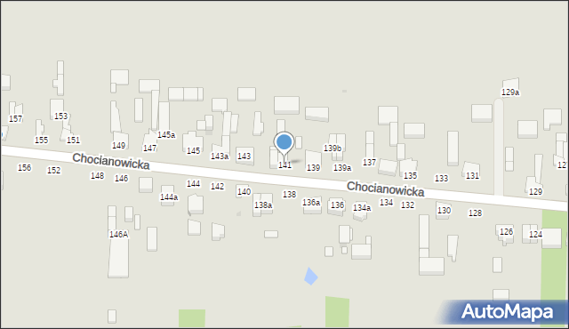 Łódź, Chocianowicka, 141, mapa Łodzi