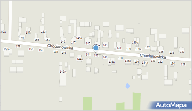 Łódź, Chocianowicka, 142, mapa Łodzi