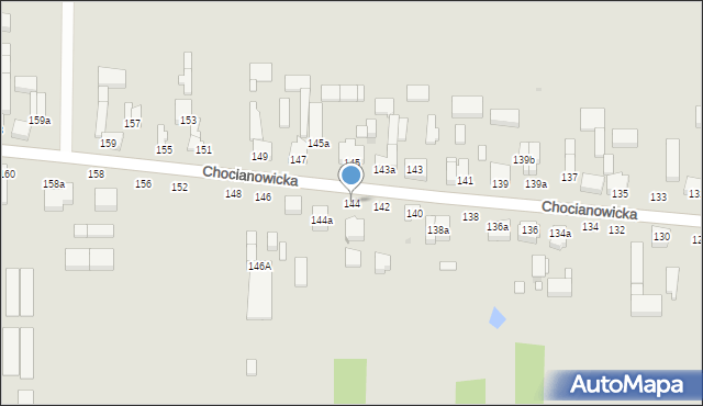 Łódź, Chocianowicka, 144, mapa Łodzi