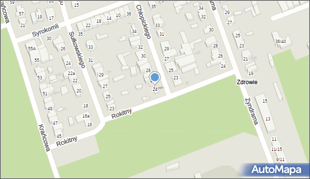 Łódź, Chłopickiego Józefa, gen., 24, mapa Łodzi