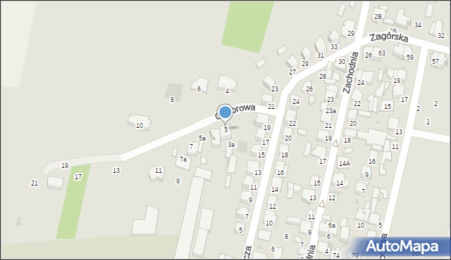 Łowicz, Chabrowa, 3, mapa Łowicza