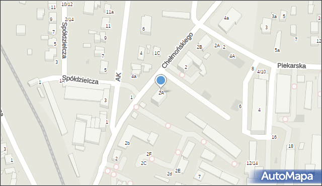 Łowicz, Chełmońskiego Józefa, 2A, mapa Łowicza