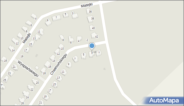 Lubin, Chełmońskiego Józefa, 3, mapa Lubin