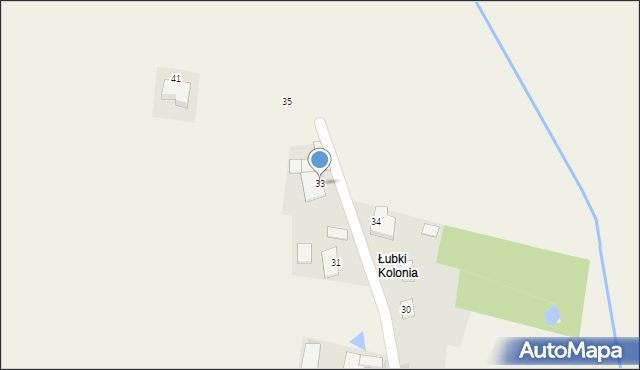 Łubki, Chabrowa, 33, mapa Łubki