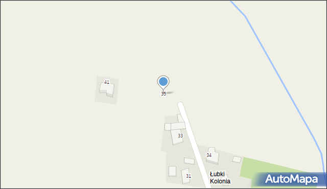 Łubki, Chabrowa, 35, mapa Łubki