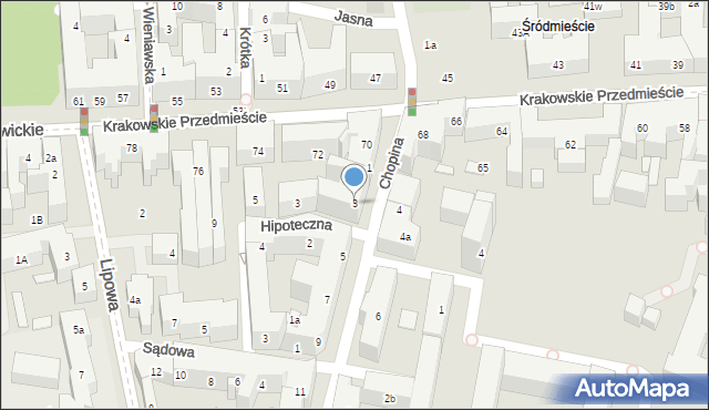 Lublin, Chopina Fryderyka, 3, mapa Lublina