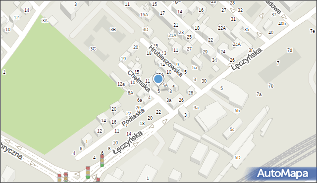 Lublin, Chełmska, 5, mapa Lublina