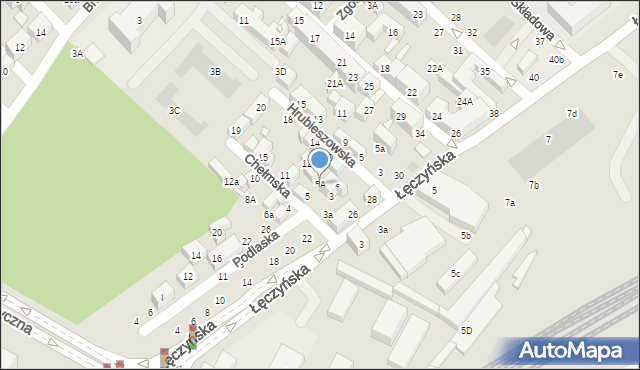 Lublin, Chełmska, 5A, mapa Lublina