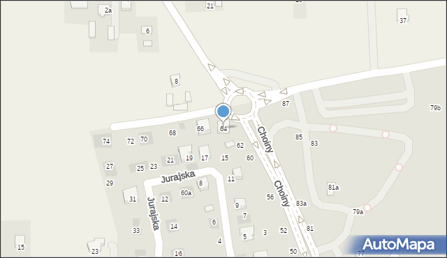Lublin, Choiny, 64, mapa Lublina