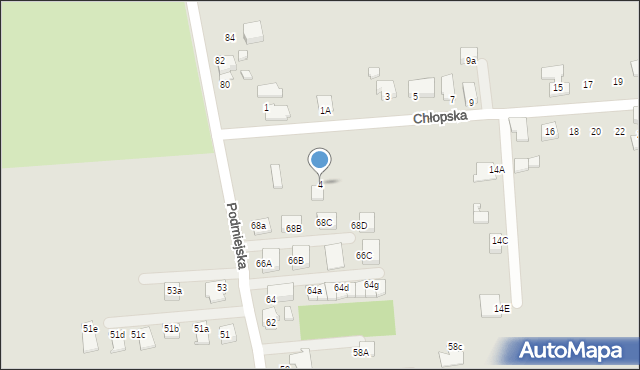 Lubliniec, Chłopska, 4, mapa Lubliniec