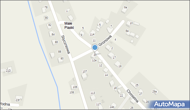 Luszowice, Chmielna, 10, mapa Luszowice