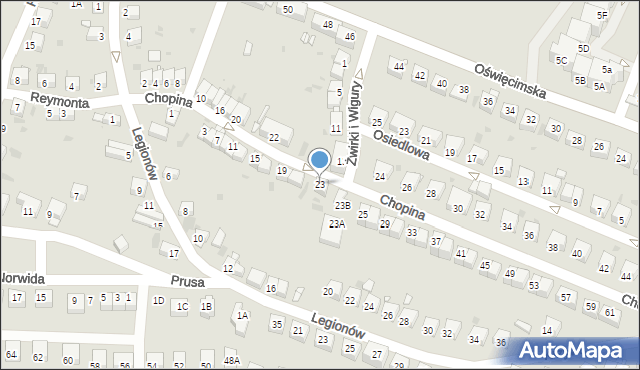 Lwówek Śląski, Chopina Fryderyka, 23, mapa Lwówek Śląski
