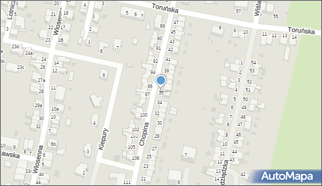 Malbork, Chopina Fryderyka, 35, mapa Malborka