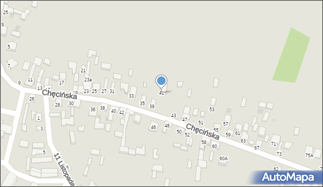 Małogoszcz, Chęcińska, 41, mapa Małogoszcz