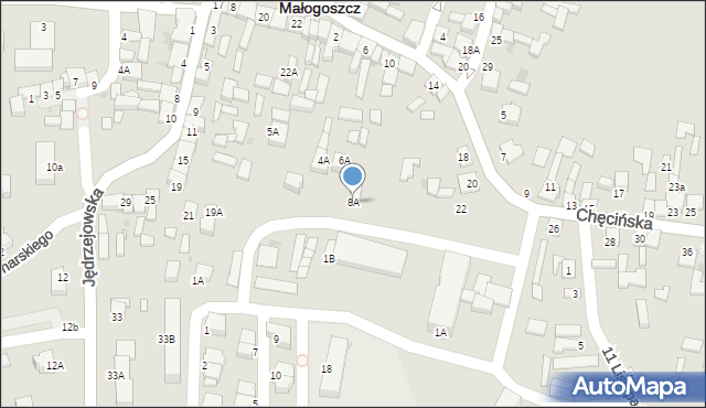 Małogoszcz, Chęcińska, 8A, mapa Małogoszcz