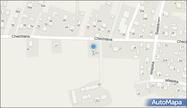 Mętków, Chechlana, 31, mapa Mętków