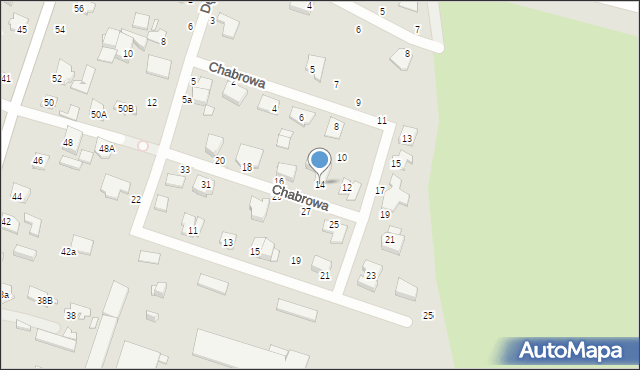 Mińsk Mazowiecki, Chabrowa, 14, mapa Mińsk Mazowiecki