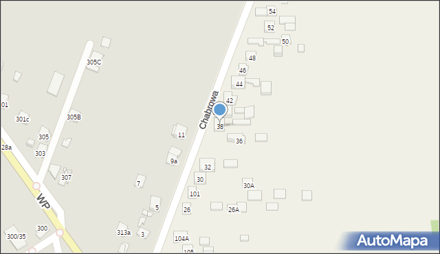 Mójcza, Chabrowa, 38, mapa Mójcza