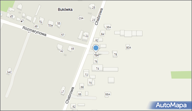 Mójcza, Chabrowa, 78A, mapa Mójcza