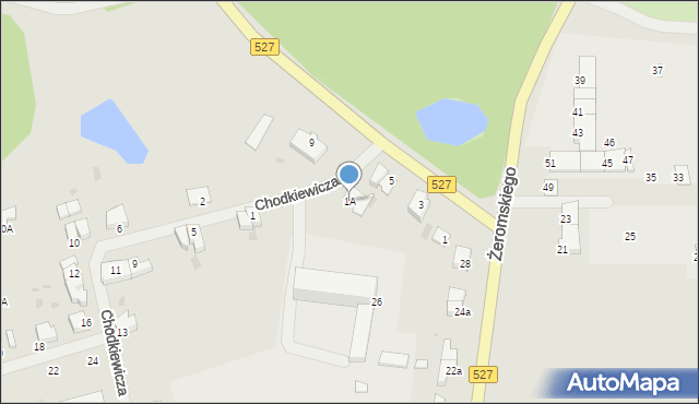 Morąg, Chodkiewicza, 1A, mapa Morąg