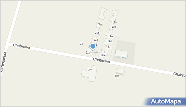 Mroczeń, Chabrowa, 21b, mapa Mroczeń