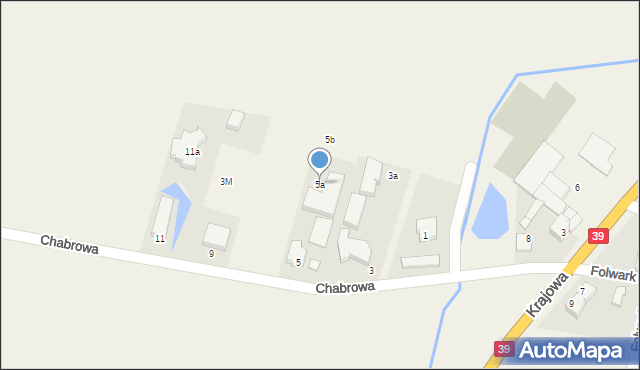 Mroczeń, Chabrowa, 5a, mapa Mroczeń