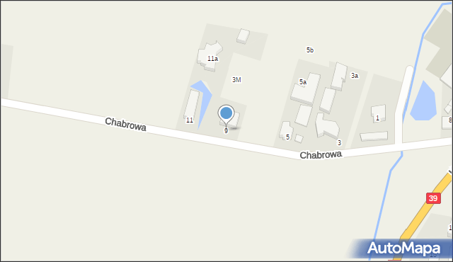 Mroczeń, Chabrowa, 9, mapa Mroczeń