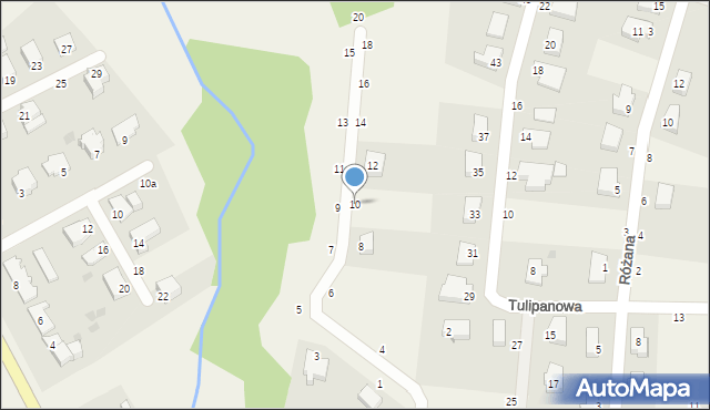 Mścice, Chabrowa, 10, mapa Mścice