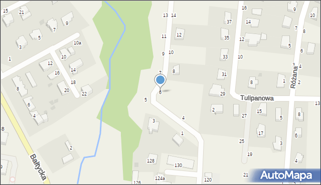 Mścice, Chabrowa, 6, mapa Mścice