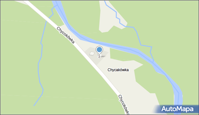 Murzasichle, Chycokówka, 1a, mapa Murzasichle