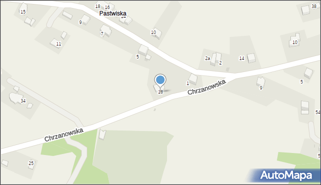 Myślachowice, Chrzanowska, 18, mapa Myślachowice