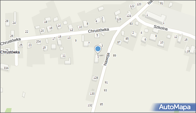 Nawojowa Góra, Chrustówka, 1, mapa Nawojowa Góra