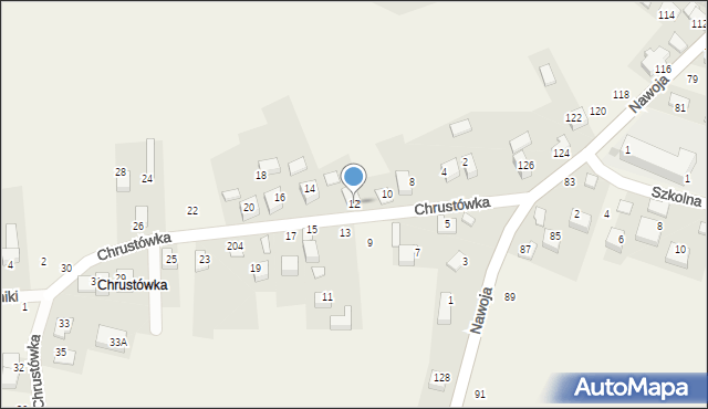 Nawojowa Góra, Chrustówka, 12, mapa Nawojowa Góra