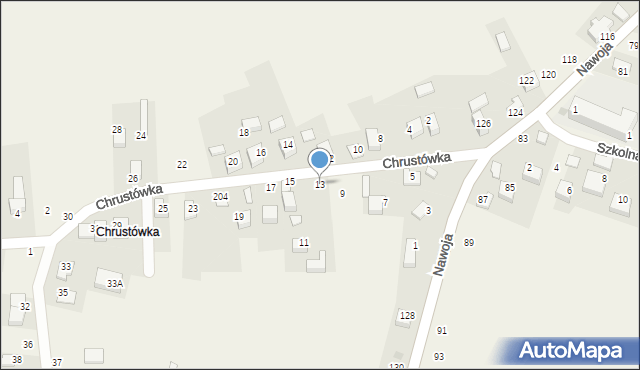 Nawojowa Góra, Chrustówka, 13, mapa Nawojowa Góra