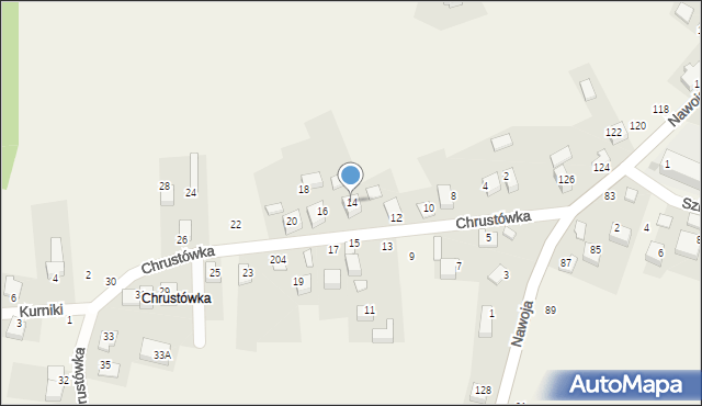 Nawojowa Góra, Chrustówka, 14, mapa Nawojowa Góra