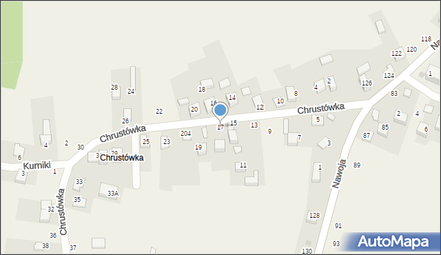 Nawojowa Góra, Chrustówka, 17, mapa Nawojowa Góra