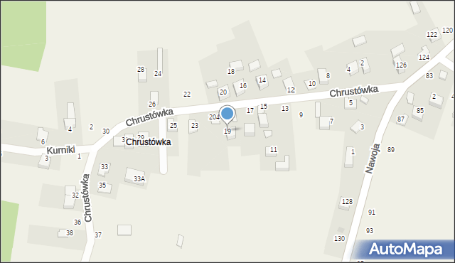 Nawojowa Góra, Chrustówka, 19, mapa Nawojowa Góra