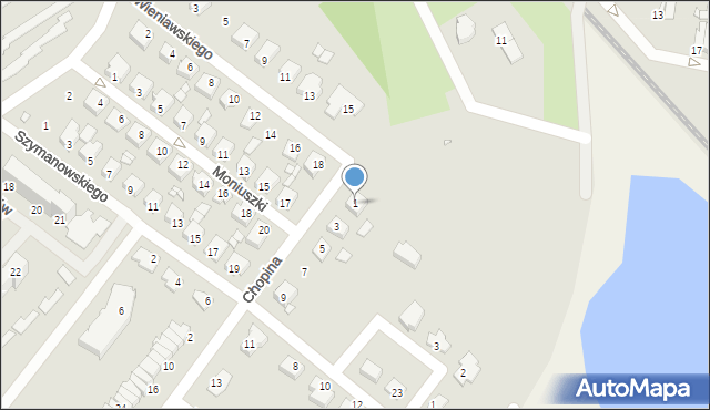 Niemodlin, Chopina Fryderyka, 1, mapa Niemodlin