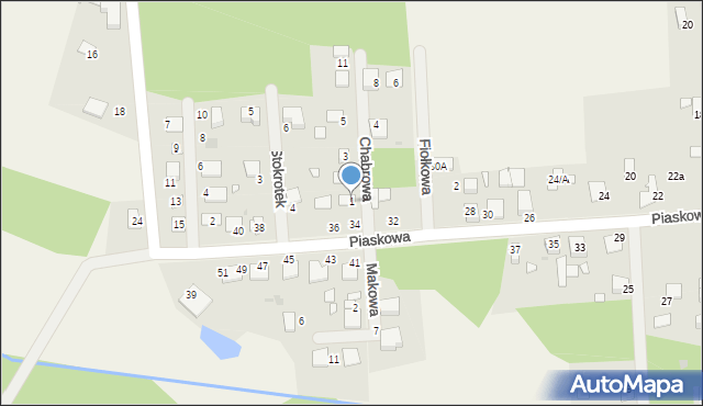 Nowa Wieś Tworoska, Chabrowa, 1, mapa Nowa Wieś Tworoska