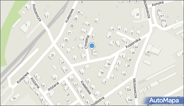 Nowogrodziec, Chopina Fryderyka, 1, mapa Nowogrodziec