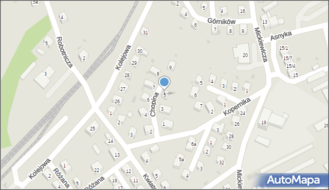 Nowogrodziec, Chopina Fryderyka, 5, mapa Nowogrodziec