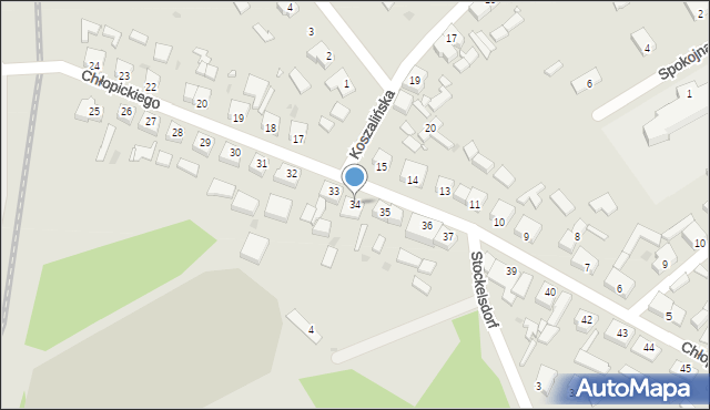 Okonek, Chłopickiego Józefa, gen., 34, mapa Okonek