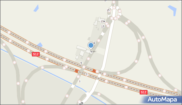 Okszów, Chełmska, 7, mapa Okszów